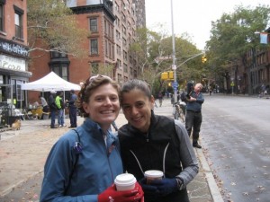 Me and Jen cheering for the 2007 NYC marathon