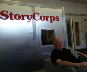 Jen's dad with the StoryCorps booth!