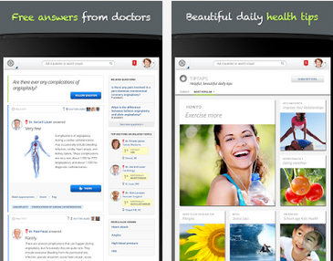 Android screens on HealthTap