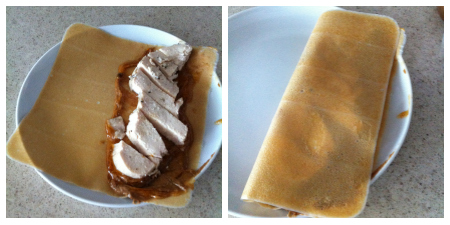 Same PB & J on Coconut Wrap and I added chicken and voila, lunch!