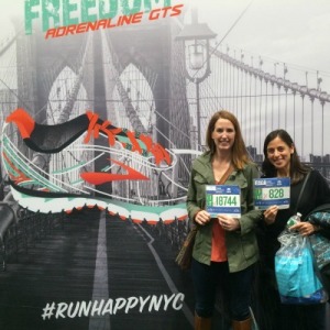 A good reminder to #RunHappy! Jen's 1st NYC Marathon!