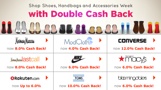 Great double cash back deals at ebates