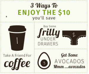 And some suggestions from Abe's on how to spend your savings!