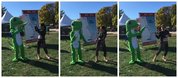 This happened. Me dancing "Watch Me" with the Geico gecko.