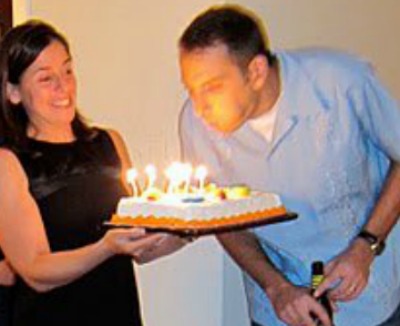 Party a few years back - note fewer candles!