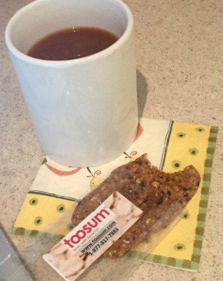 Toosum Bars go great with coffee!