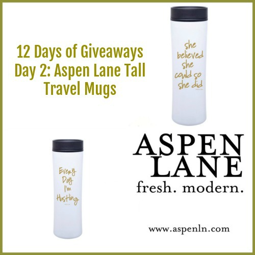 12 Days of #Giveaways: Day 2 Aspen Lane Travel Mugs