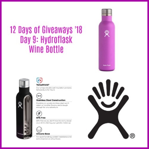 12 Days of #Giveaways: Day 9 Hydroflask Wine Bottle