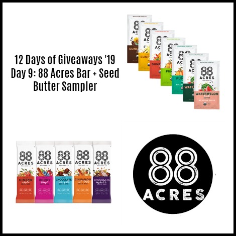 12 Days of Giveaways: 88 Acres Bar + Seed Butter Samplers